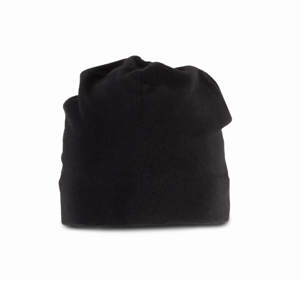 Gerecyclede fleecemuts, black — productfoto 5