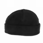 Gerecyclede fleecemuts met omslag, black — productfoto 5