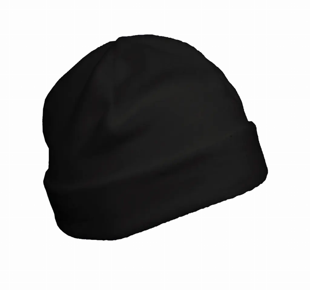 Gerecyclede fleecemuts met omslag, black — productfoto 6