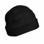 Gerecyclede fleecemuts met omslag, black — productfoto 6