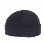 Gerecyclede fleecemuts met omslag, navy — productfoto 7