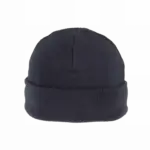 Gerecyclede fleecemuts met omslag, navy — productfoto 8