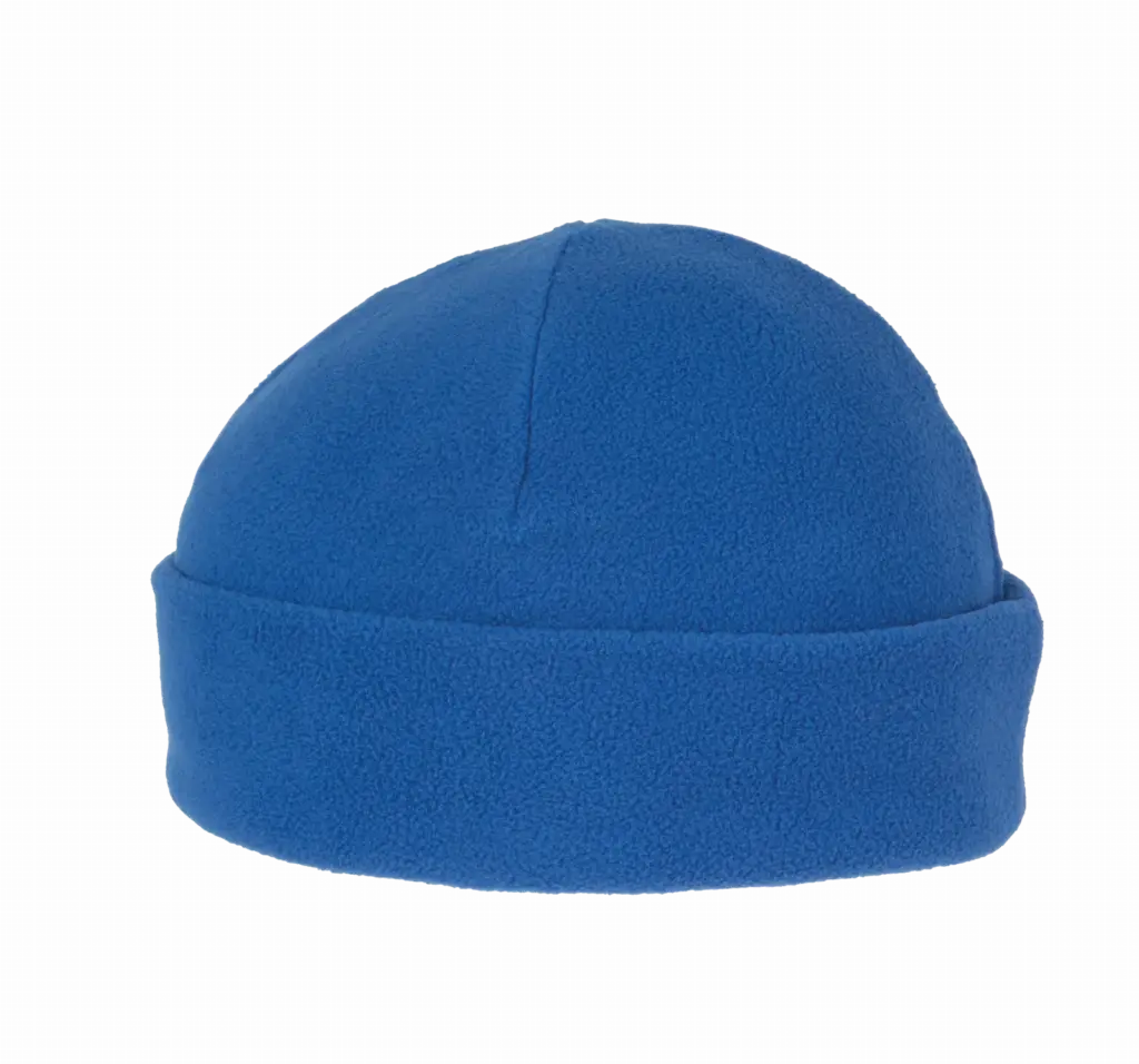Gerecyclede fleecemuts met omslag, royal blue — productfoto 9