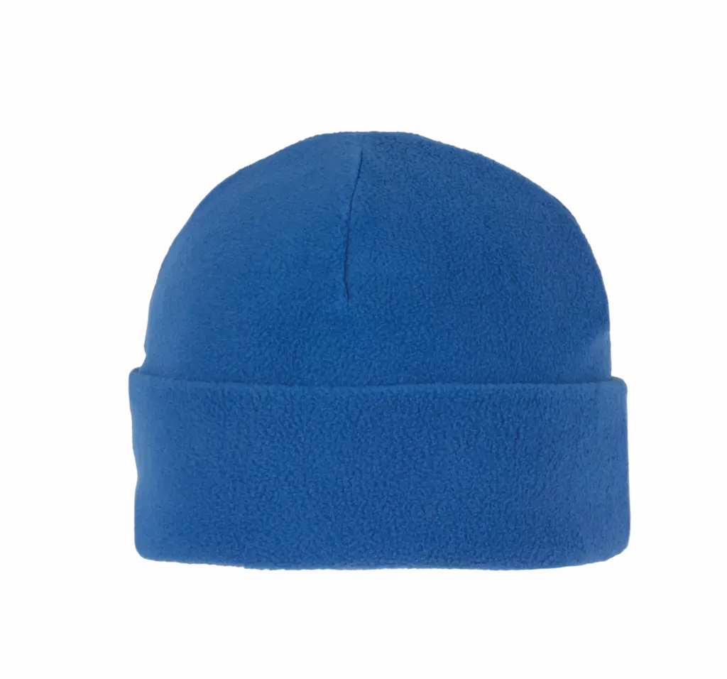 Gerecyclede fleecemuts met omslag, royal blue — productfoto 10