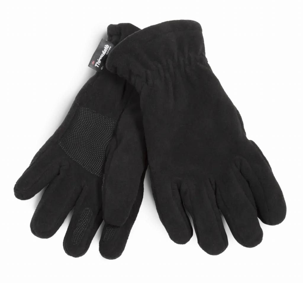 Handschoenen van thinsulate en gerecycled polyester, black — productfoto 1