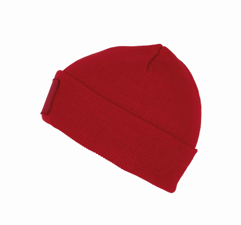 PS_KP890-S_RED - Hidalgo Gerecyclede muts met patch — productfoto 12