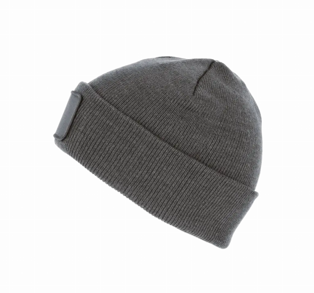 PS_KP890-S_GREYHEATHER - Hidalgo Gerecyclede muts met patch, grey heather — productfoto 9