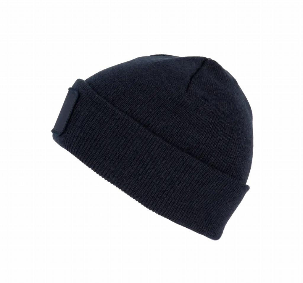 PS_KP890-S_NAVY - Hidalgo Gerecyclede muts met patch, navy — productfoto 10