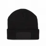 Gerecyclede muts met patch en Thinsulate™-voering, black — productfoto 6