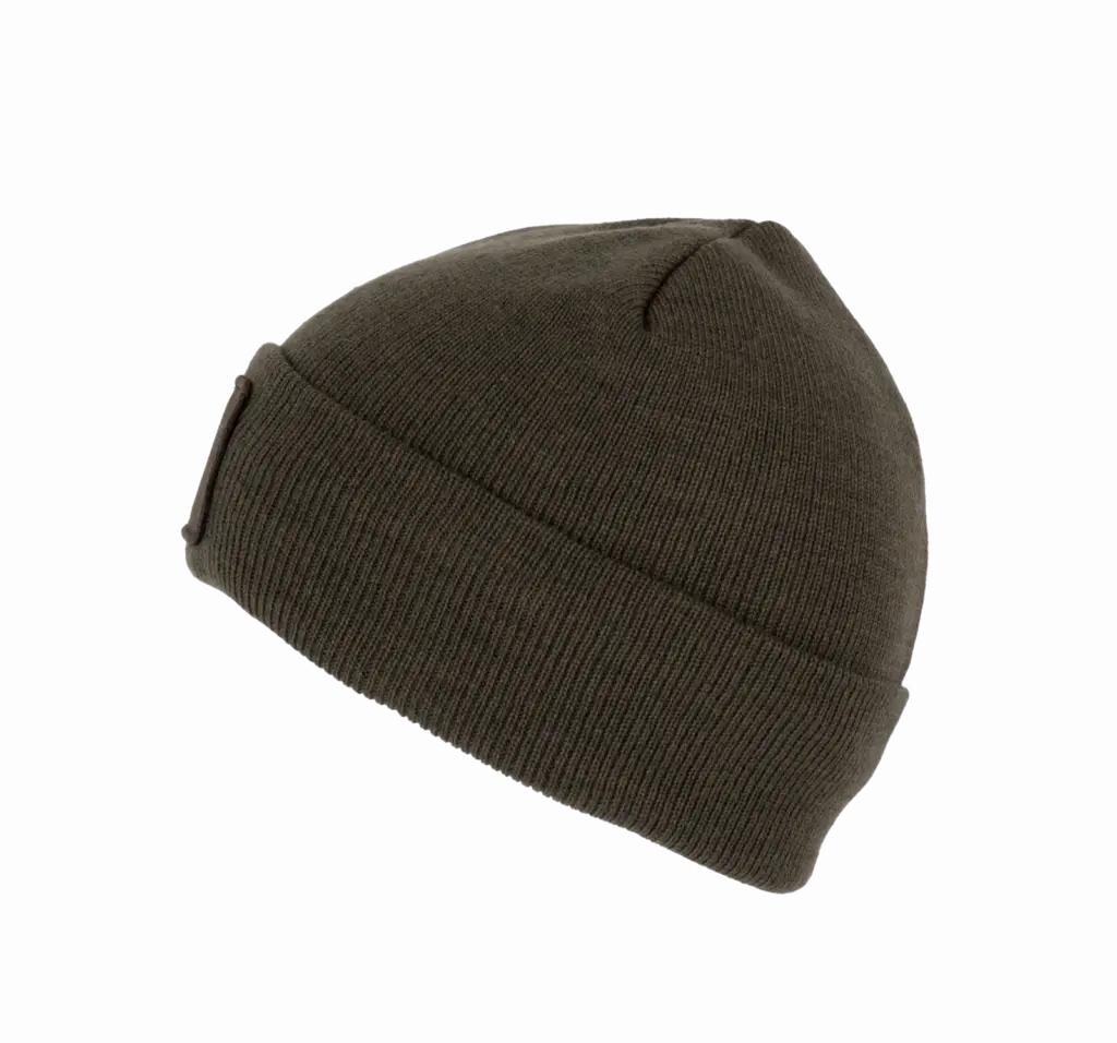 Gerecyclede muts met patch en Thinsulate™-voering, dark khaki — productfoto 7