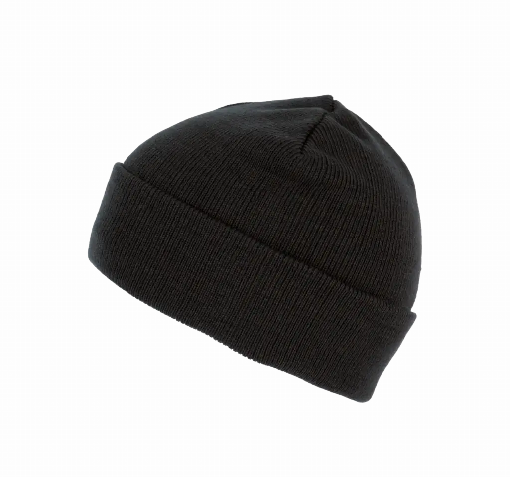PS_KP892-S_BLACK - Hidalgo Gerecyclede muts met gebreide omslag, black — productfoto 5