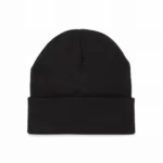 Gerecyclede muts met gebreide omslag, black — productfoto 6