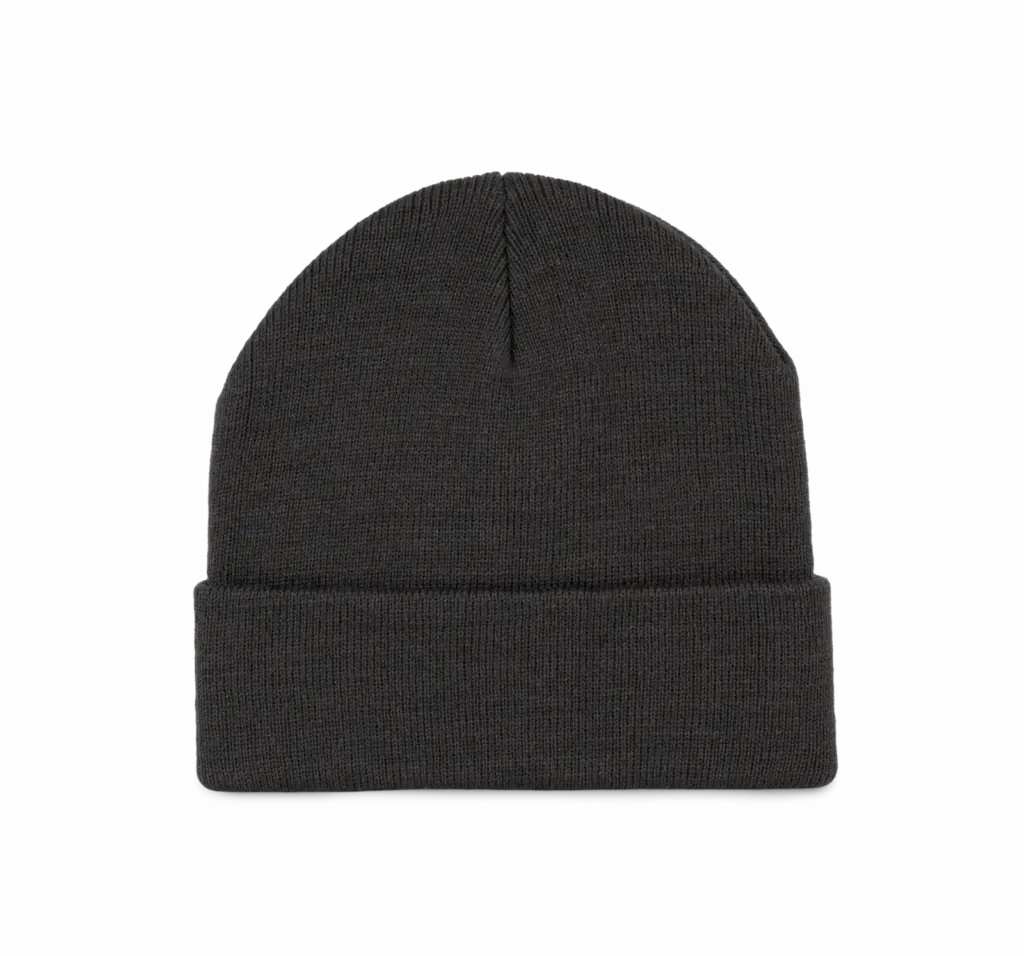 Gerecyclede muts met gebreide omslag, dark grey — productfoto 7
