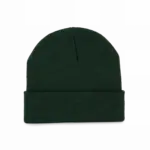 Gerecyclede muts met gebreide omslag, forest green — productfoto 9