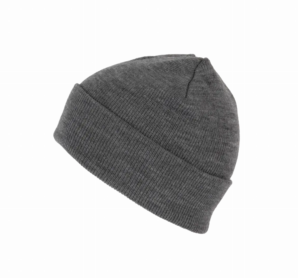 PS_KP892-S_GREYHEATHER - Hidalgo Gerecyclede muts met gebreide omslag, grey heather — productfoto 9