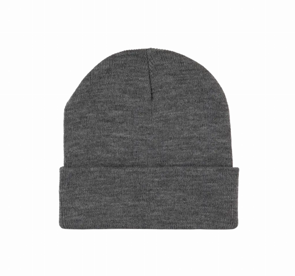 Gerecyclede muts met gebreide omslag, grey heather — productfoto 10