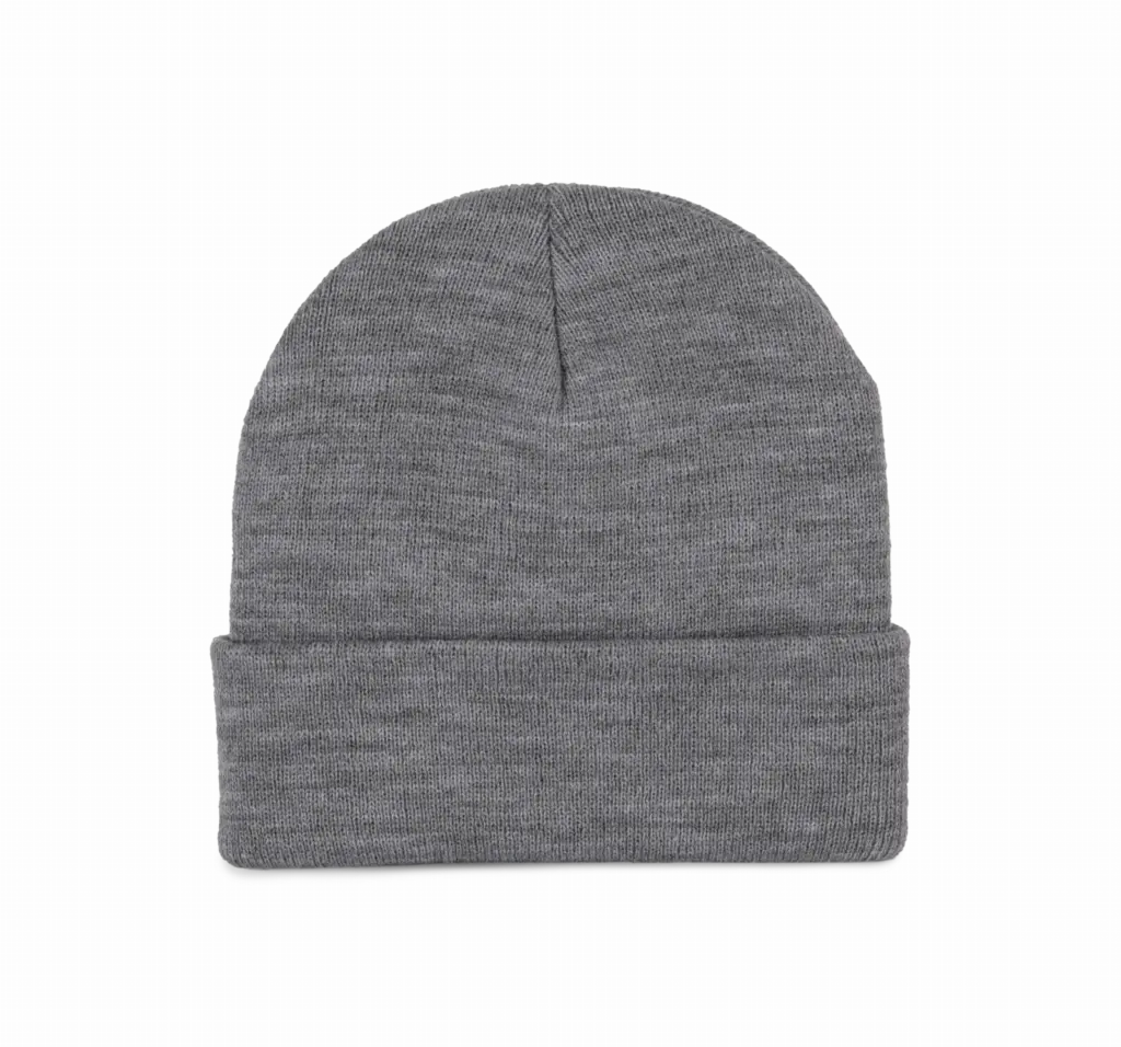 Gerecyclede muts met gebreide omslag, oxford grey — productfoto 12