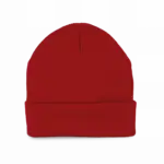Gerecyclede muts met gebreide omslag, red — productfoto 13