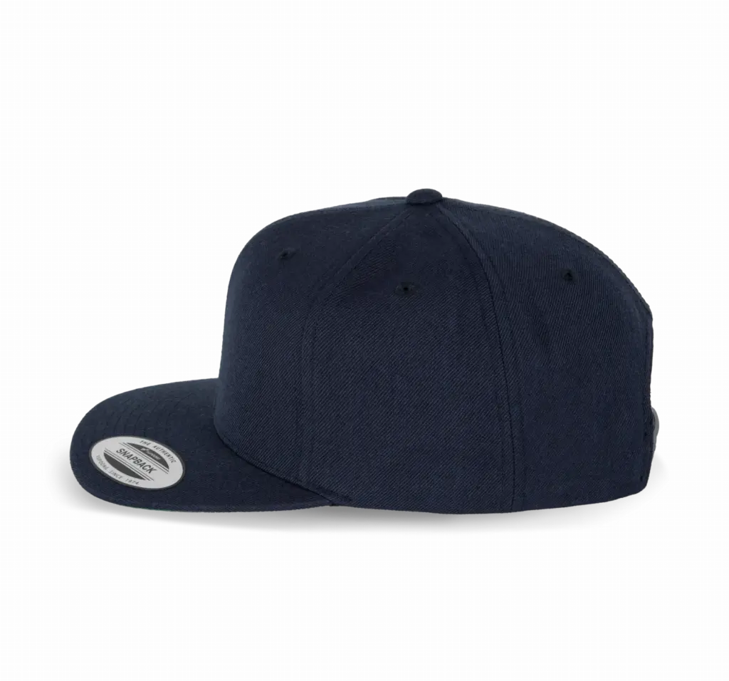 PS_KP910-S_NAVY - Hidalgo-werbeartikel Flexfit pet met platte zonneklep - 6 panelen, navy — productfoto 9