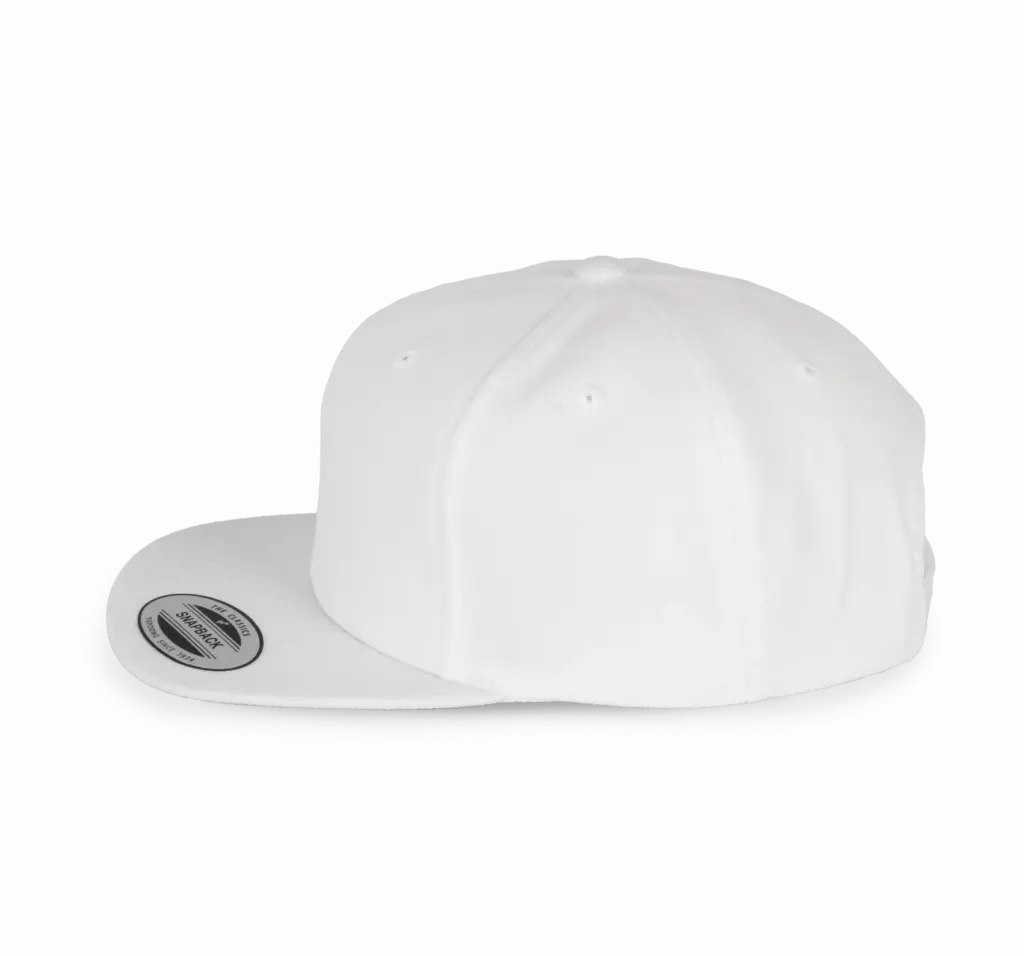 PS_KP910-S_WHITE - Hidalgo-werbeartikel Flexfit pet met platte zonneklep - 6 panelen, white — productfoto 11