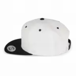 PS_KP910-S_WHITE-BLACK - Hidalgo-werbeartikel Flexfit pet met platte zonneklep - 6 panelen, white / black — productfoto 12