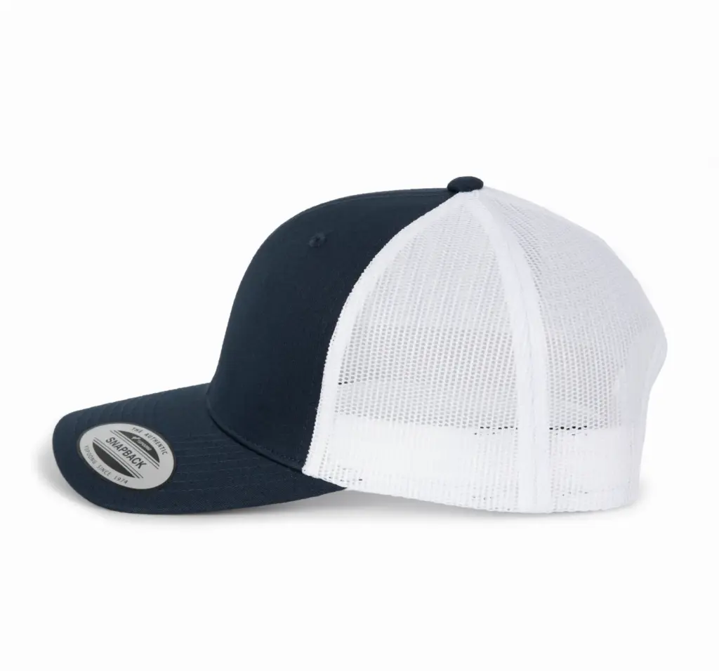 PS_KP912-S_NAVY-WHITE - Hidalgo-werbeartikel Flexfit Truckerpet retromodel - 6 panelen, navy / white — productfoto 9