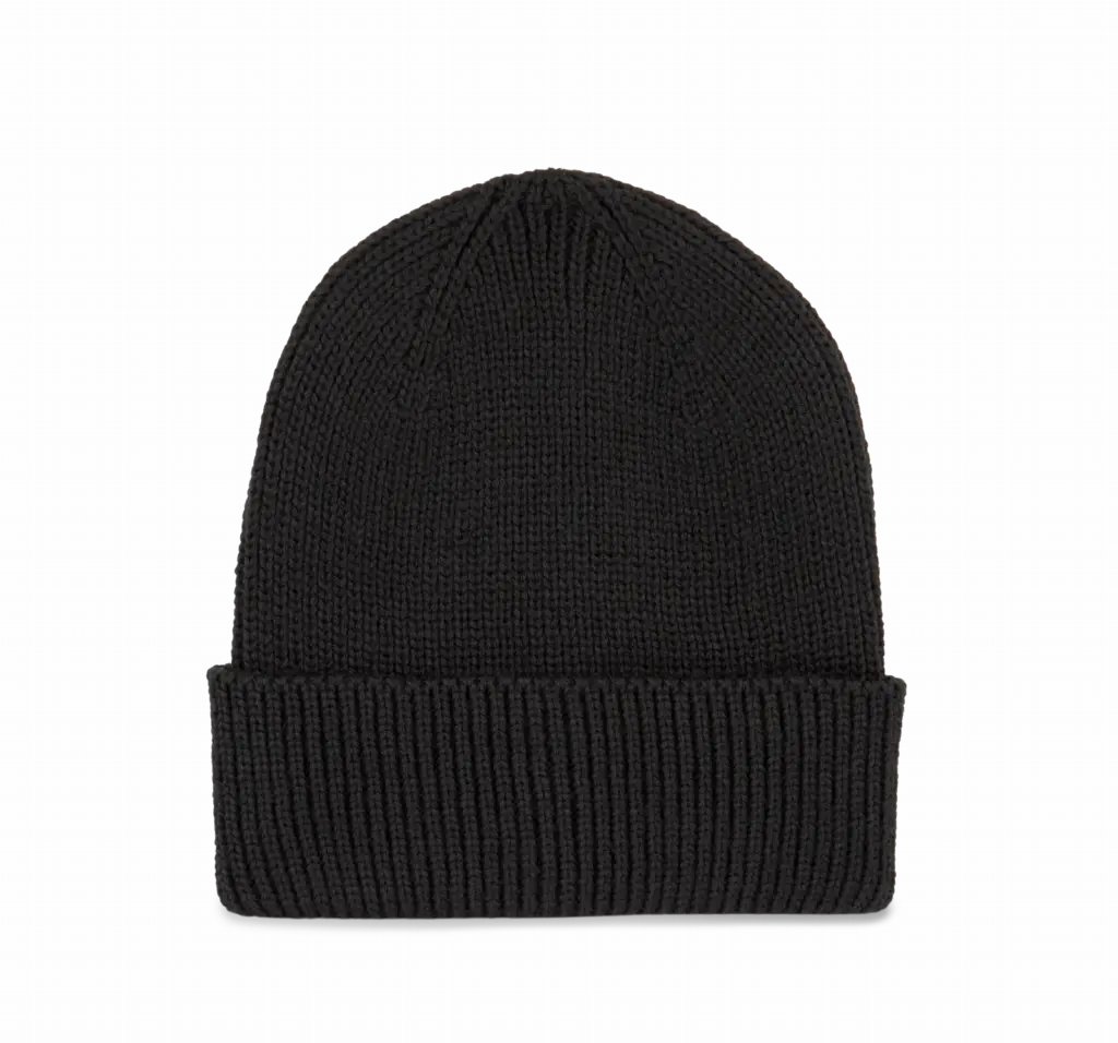 Geribde muts met omslag, black — productfoto 6
