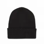 Geribde muts met omslag, black — productfoto 6