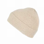 Geribde muts met omslag, light sand — productfoto 6