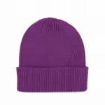 Geribde muts met omslag, mauve — productfoto 8