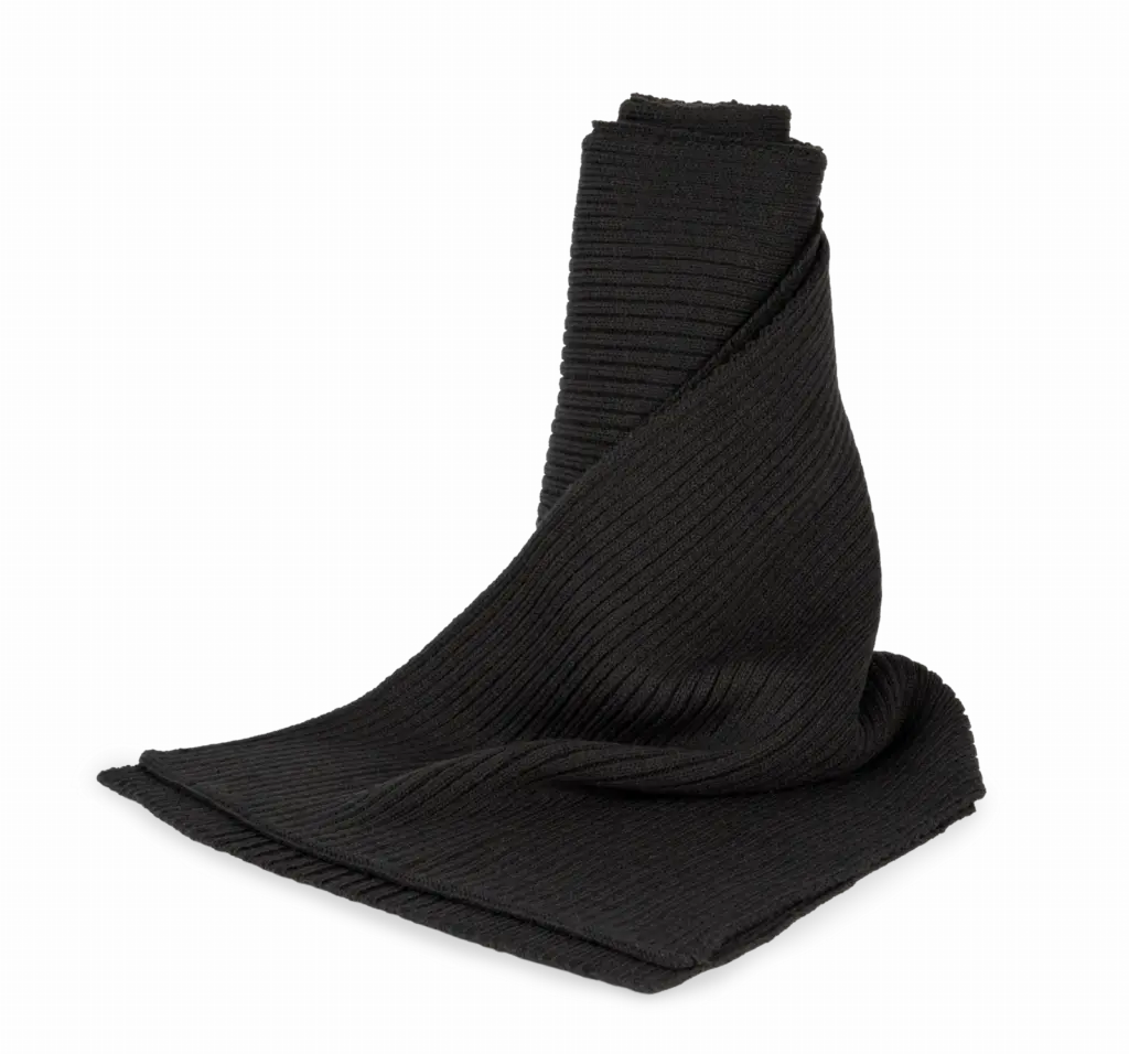 PS_KP957_BLACK - Hidalgo Geribde sjaal, black — productfoto 1