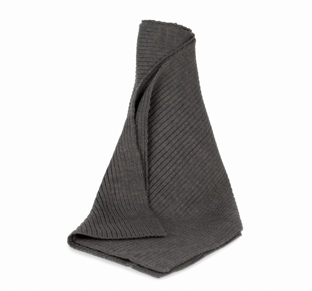 PS_KP957_CEMENTGREYHEATHER - Hidalgo Geribde sjaal, cement grey heather — productfoto 2