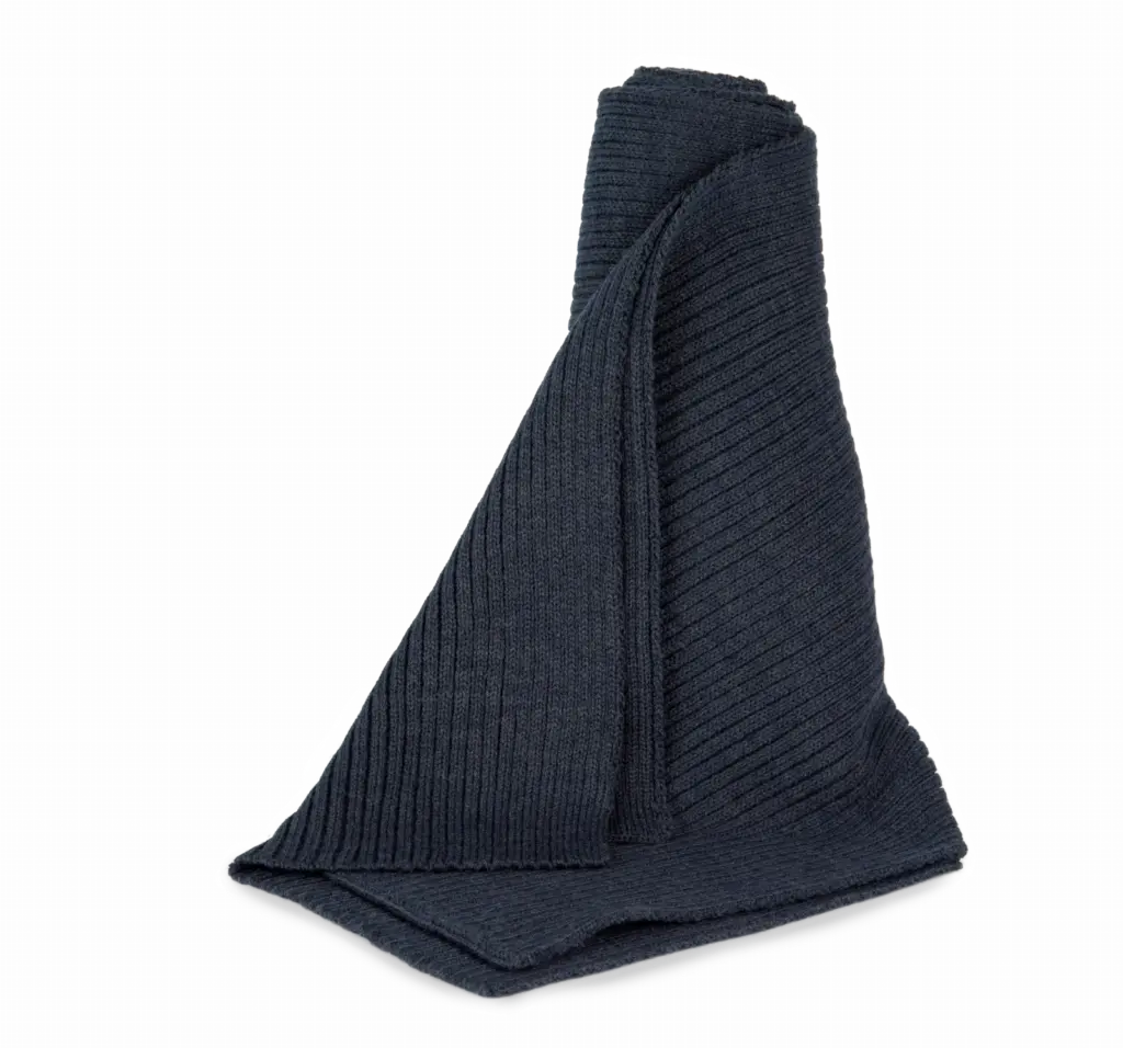 PS_KP957_NAVY - Hidalgo Geribde sjaal, navy — productfoto 3