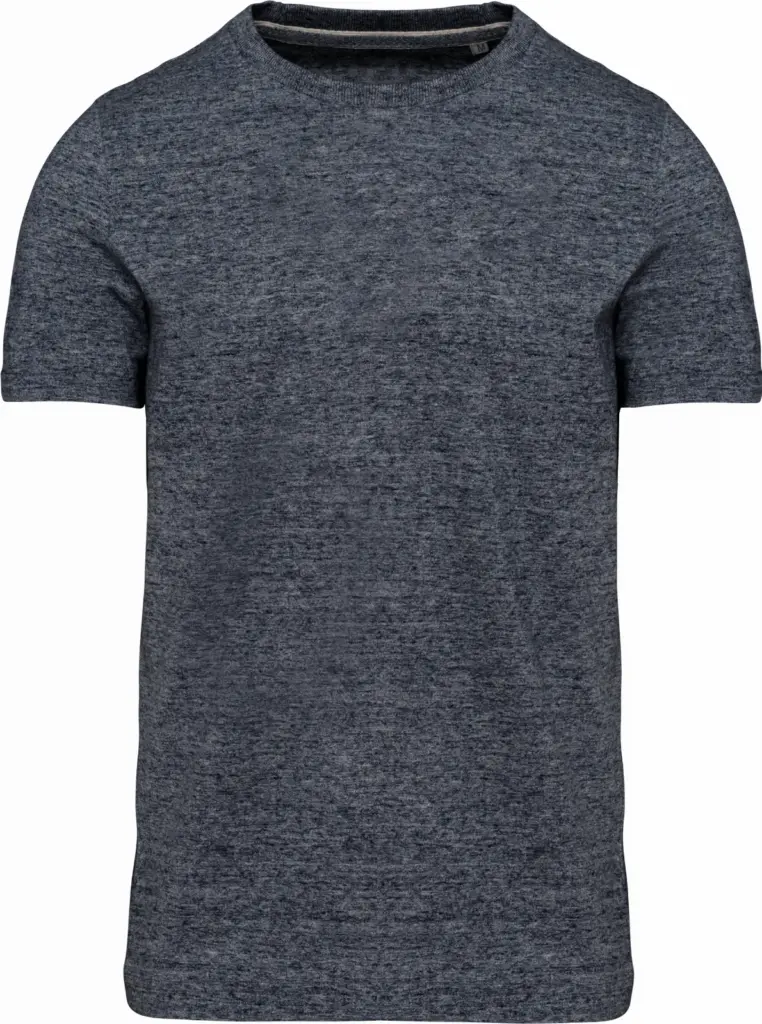 Vintage heren-T-shirt met korte mouwen, night blue heather — productfoto 6
