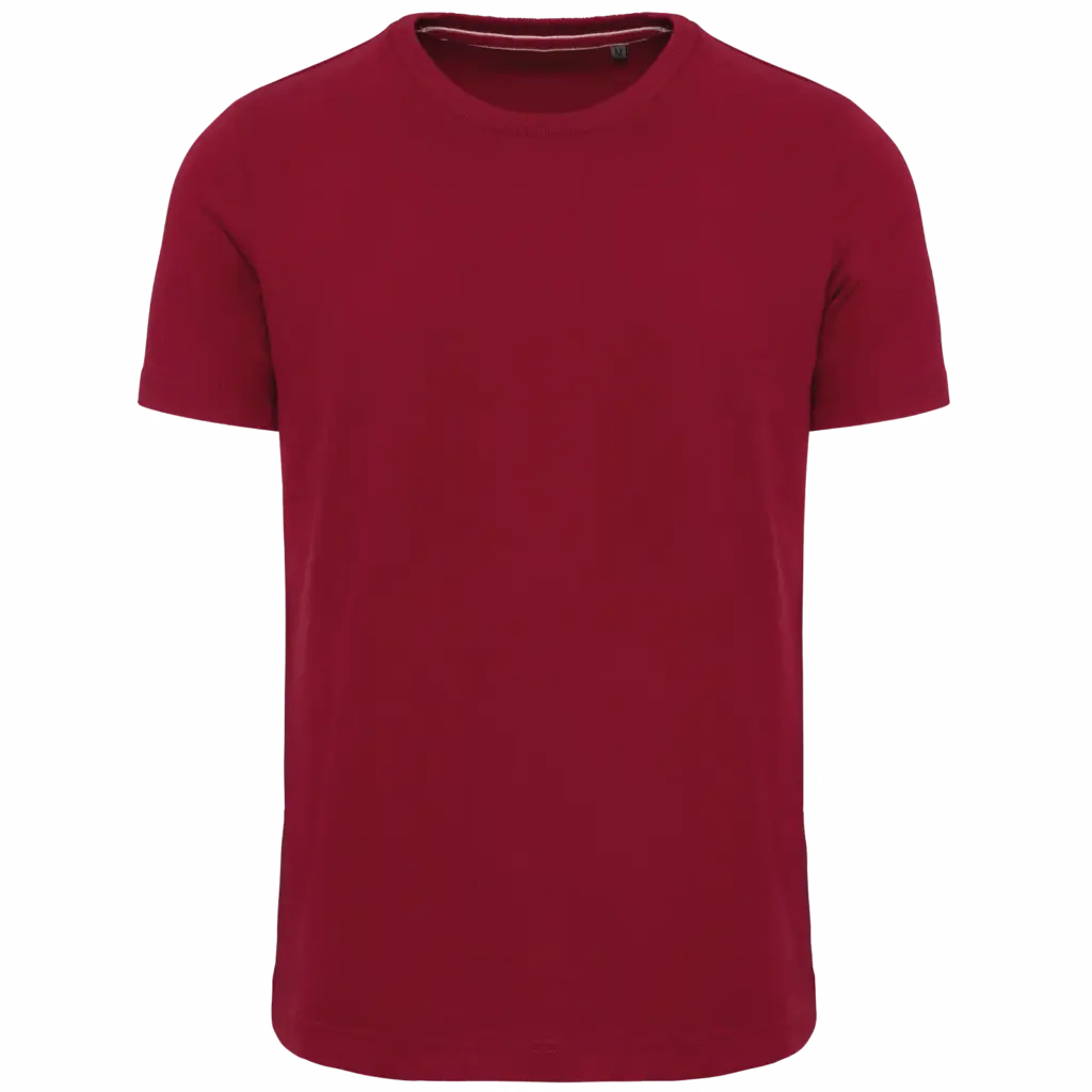 Vintage heren-T-shirt met korte mouwen, vintage dark red — productfoto 8
