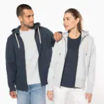 Vintage herensweater met rits en capuchon