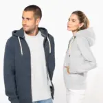 Vintage herensweater met rits en capuchon — productfoto 2
