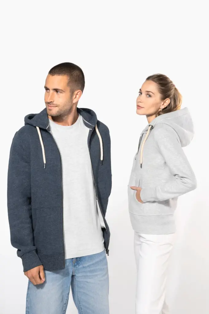 KV2306-KV2307-01_2025 - Hidalgo-werbeartikel Vintage herensweater met rits en capuchon — productfoto 2