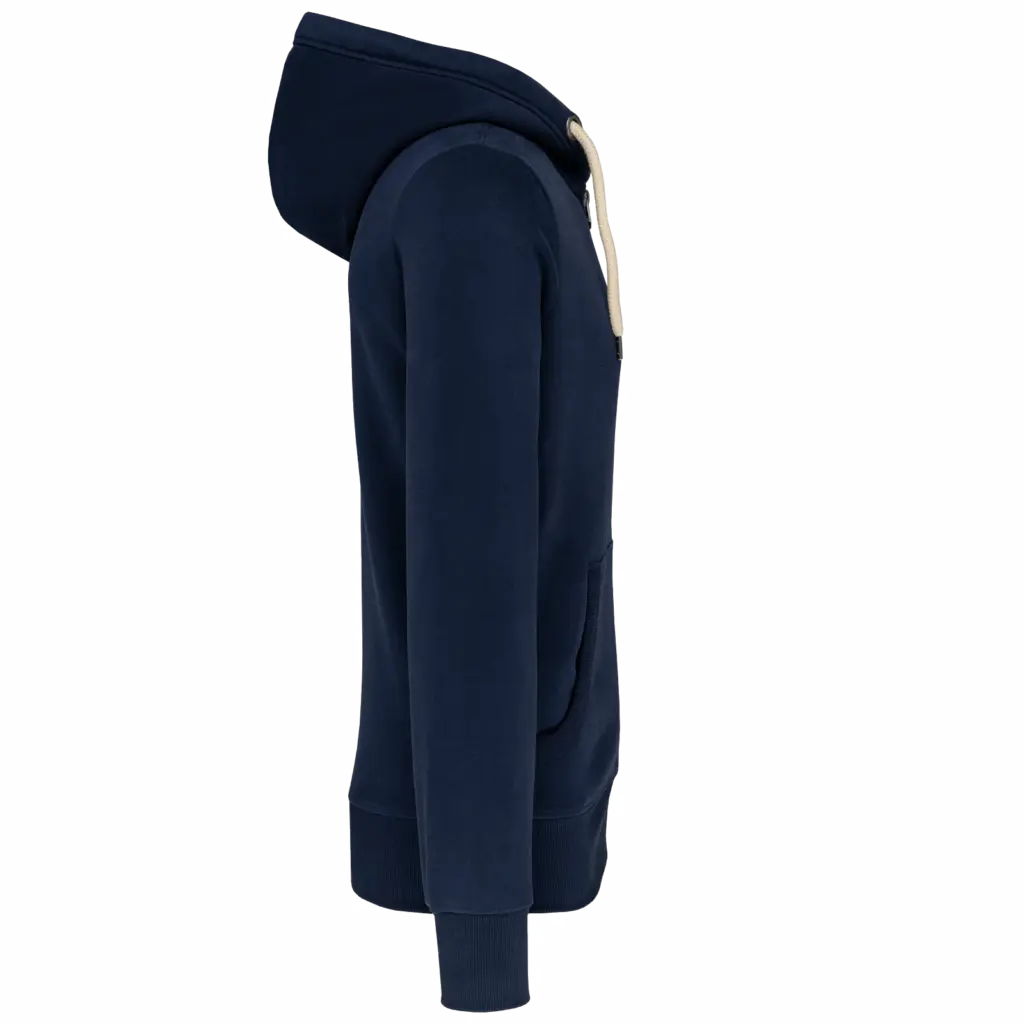 PS_KV2306-S_VINTAGENAVY - Hidalgo-werbeartikel Vintage herensweater met rits en capuchon, vintage navy — productfoto 4