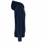 Vintage herensweater met rits en capuchon, vintage navy — productfoto 4