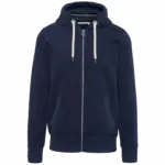 Vintage herensweater met rits en capuchon, vintage navy — productfoto 5