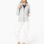 Vintage damessweater met rits en capuchon — productfoto 1