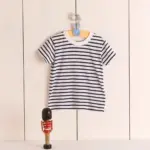 Gestreept T-shirt met korte mouwen — productfoto 2