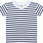 Gestreept T-shirt met korte mouwen, white / oxford navy — productfoto 5