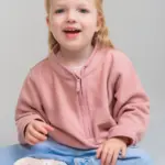 Kinderfleece met1/4 rits — productfoto 2