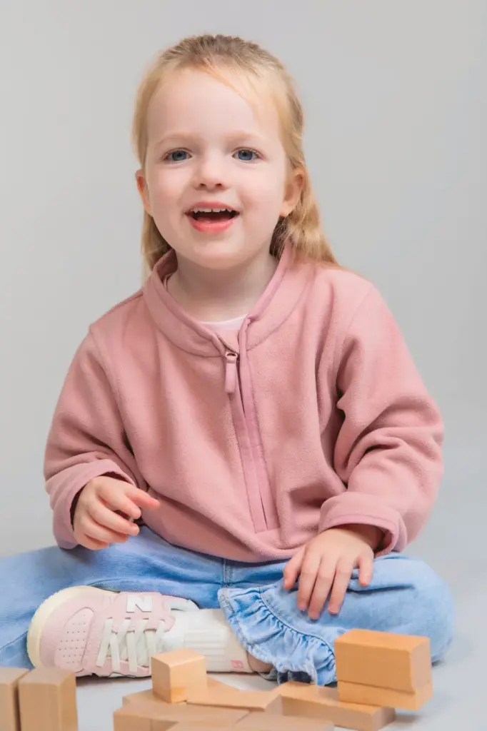Kinderfleece met1/4 rits — productfoto 2