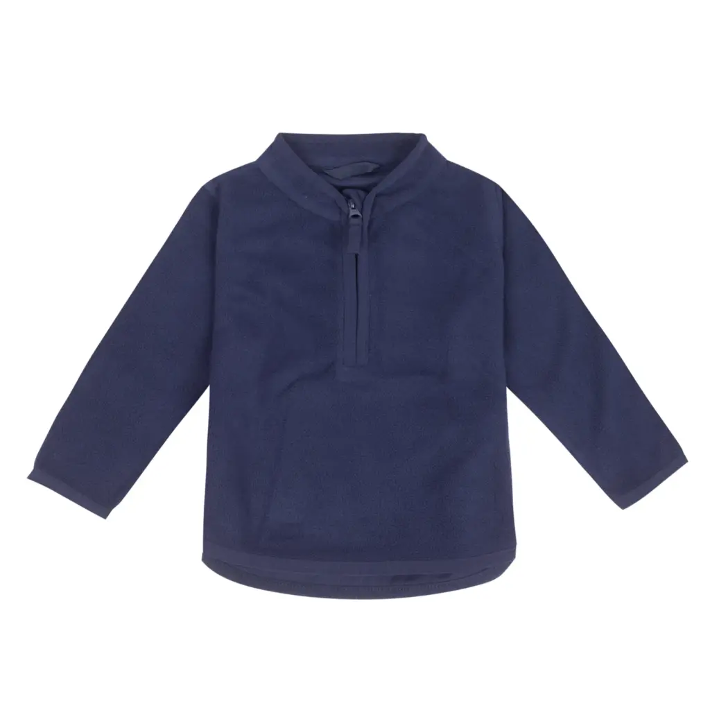 Kinderfleece met1/4 rits, navy — productfoto 3