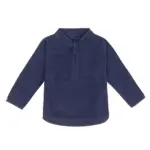 Kinderfleece met1/4 rits, navy — productfoto 3