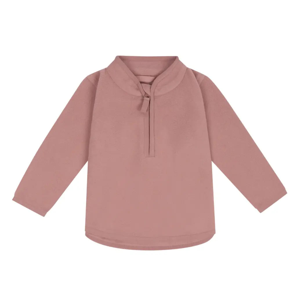 Kinderfleece met1/4 rits, soft pink — productfoto 4