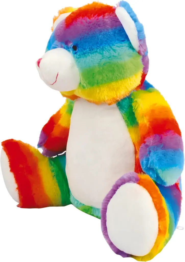 MM555-2_2018 - Hidalgo-werbeartikel Regenboogbeer met rits — productfoto 2